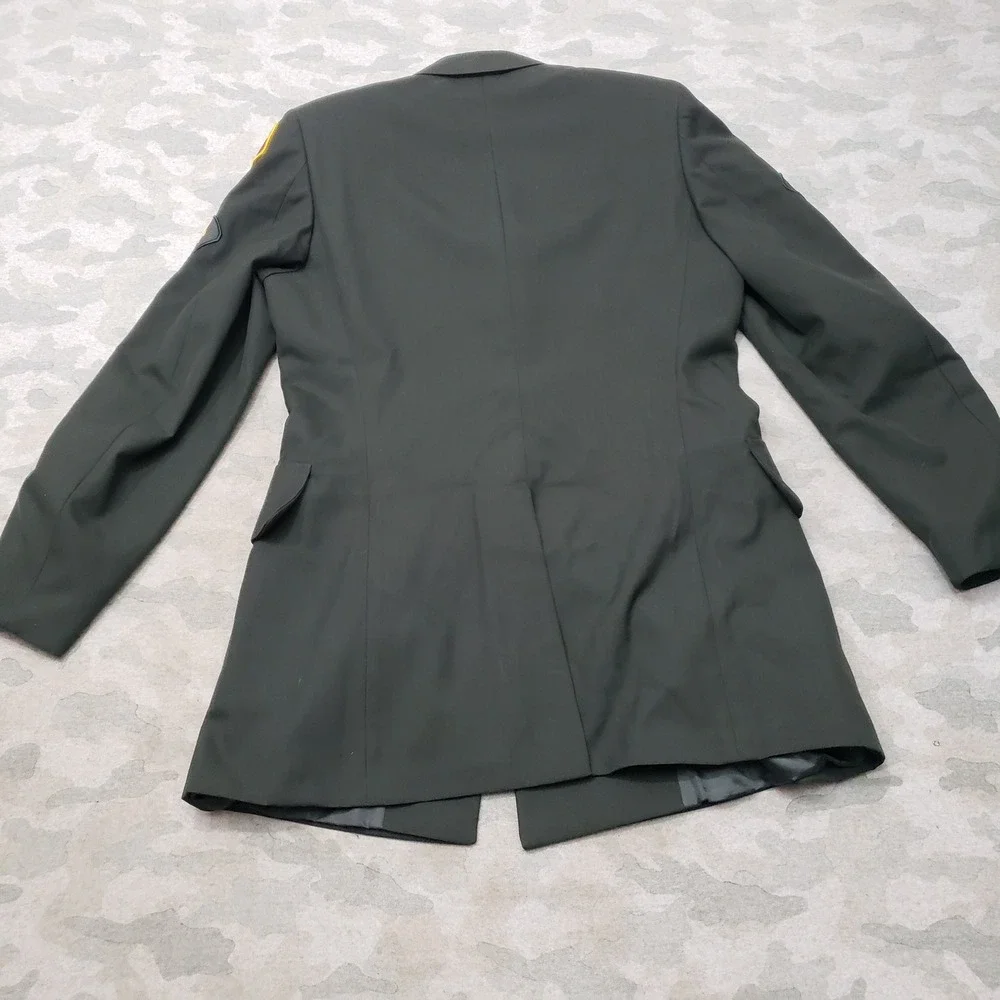Vintage US Army Suit Green Uniform Men 42 XL 32L AG-489 Wool Coat Trousers